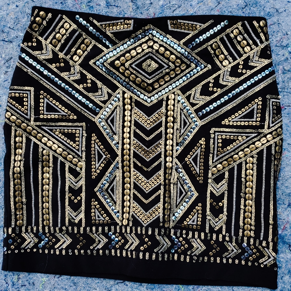 EXPRESS Women's Sequin Mini Skirt